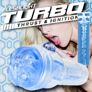 美國Fleshlight-Turbo Thrust 狂暴 藍色冰晶 手電筒自慰杯