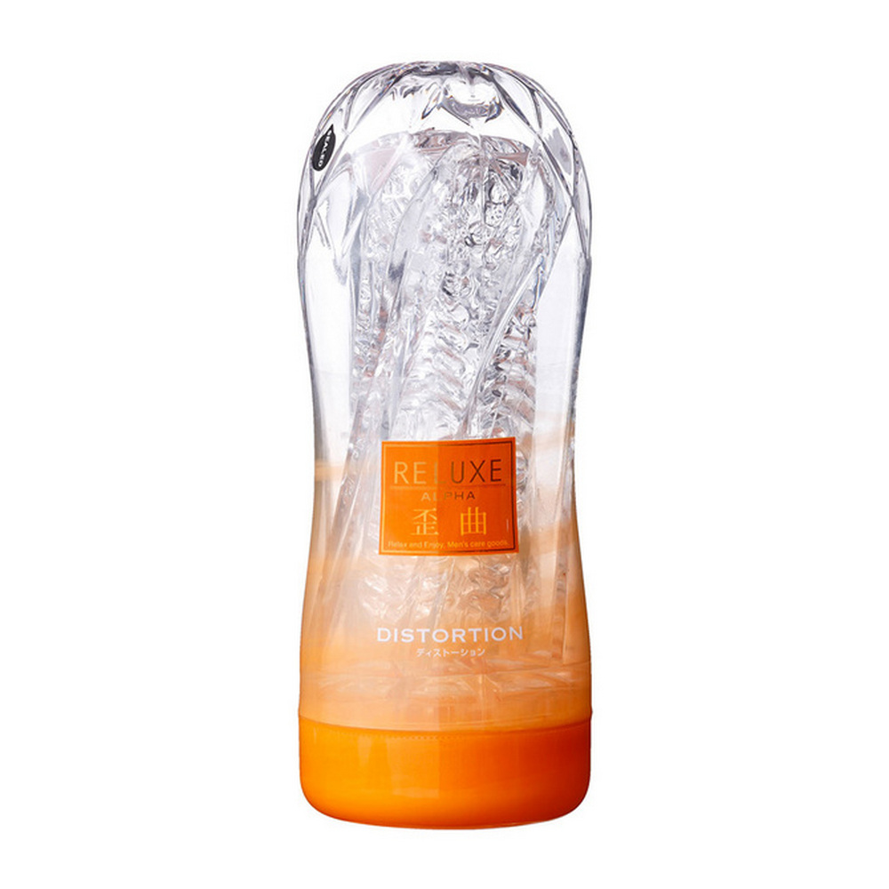 日本RELUXE透明高潮飛機杯ALPHA DISTORTION歪曲刺激型透明高潮飛機杯(橘色)